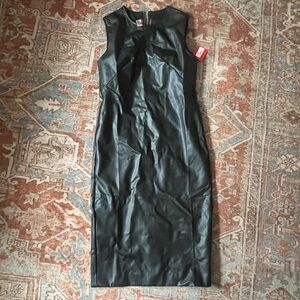 Spanx leather midi dress never worn new with tags